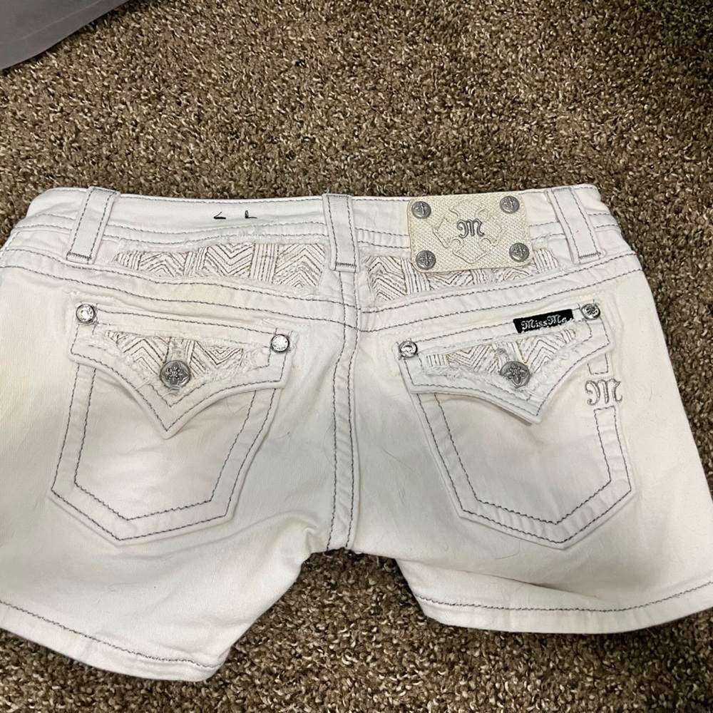 White Miss Me Jean shorts